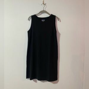 Patagonia Organic Cotton Tank A-Line Casual Black Dress, Size M
